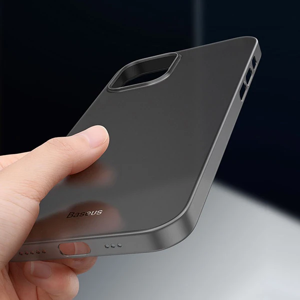 Baseus Wing Case İPhone 12 Pro 6.1 Kılıf Ultra İnce Lux Mat Şeffaf Kılıf-(5775)