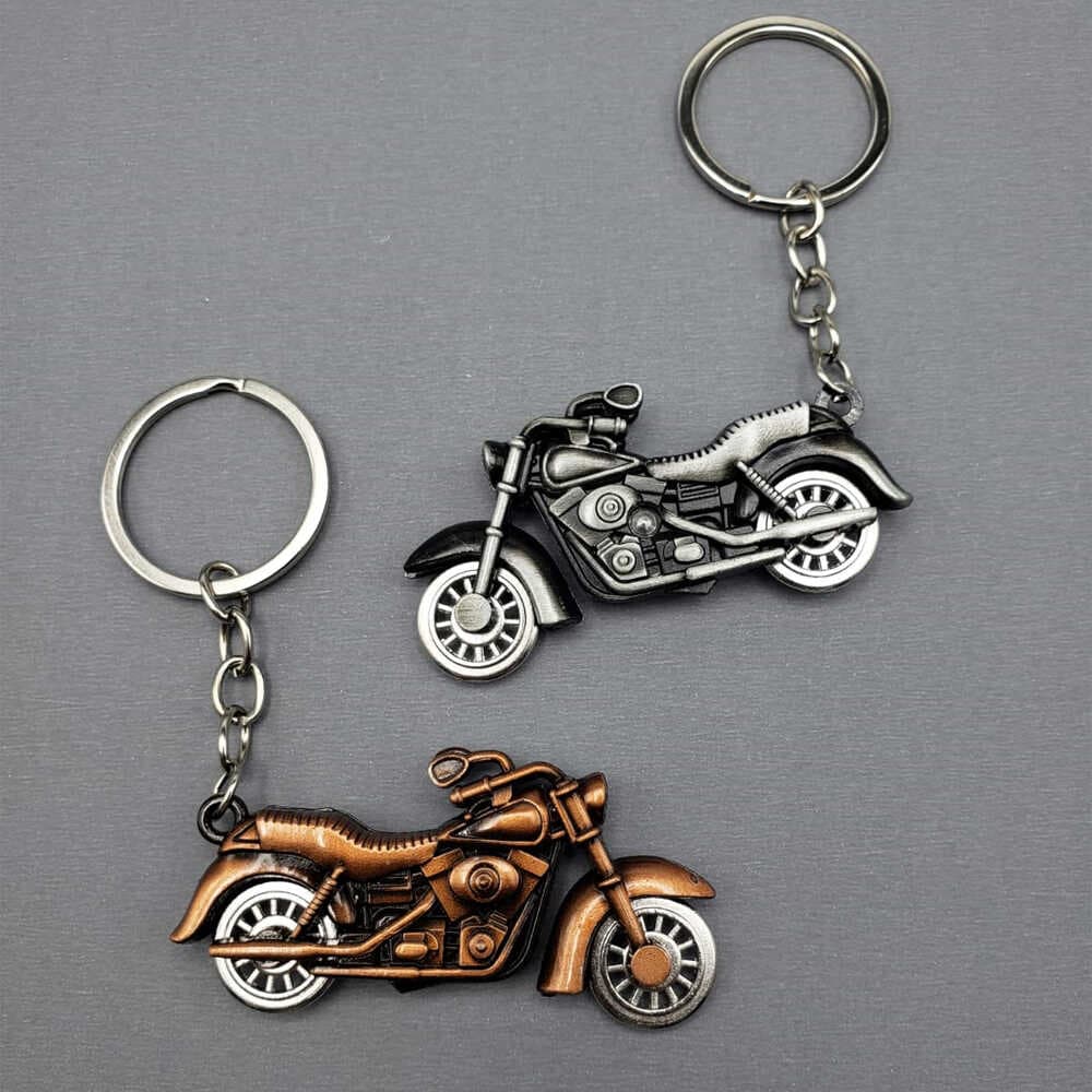 Motor Tasarımlı Metal Anahtarlık - Klasik Motosiklet Modeli