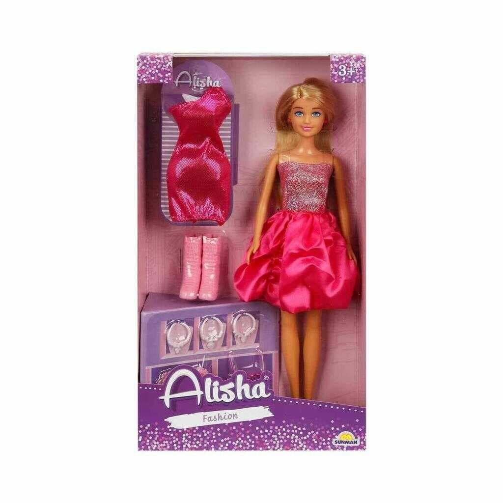 01423 SUN-RST-SIS-MNK- Alisha Gece Elbiseli Bebek Seti 29cm -