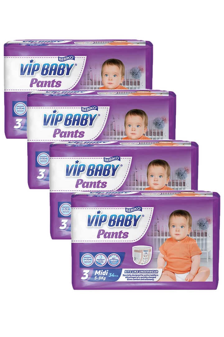 Bebiko Vip Baby Bebek Külodu Midi 3 Numara 34 Adet 4'Lü Set