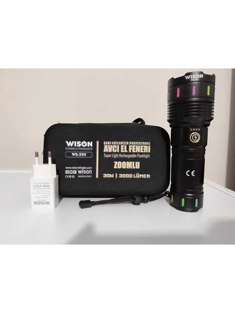 Ws-550 30w 3000 Lümen Zoomlu Profosyonel El Feneri (5430)
