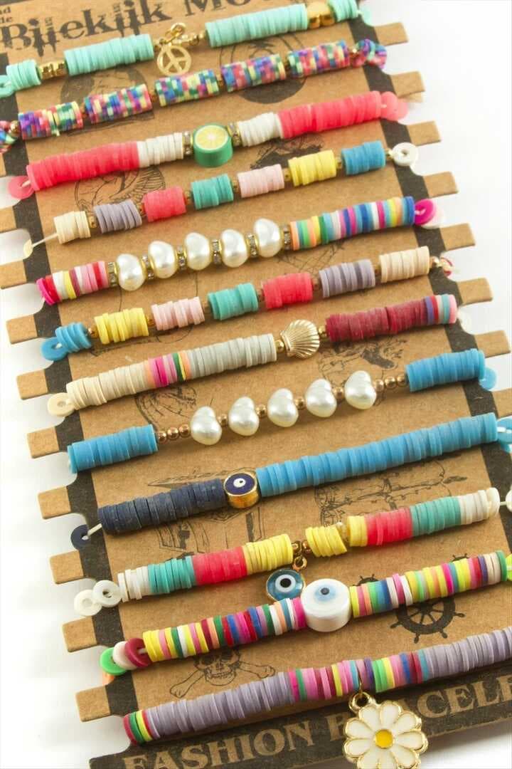 Karışık Fimo Boncuk Bileklik