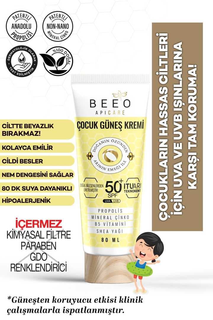 BEEO Apicare Propolisli Çocuk Güneş Kremi 80 ml
