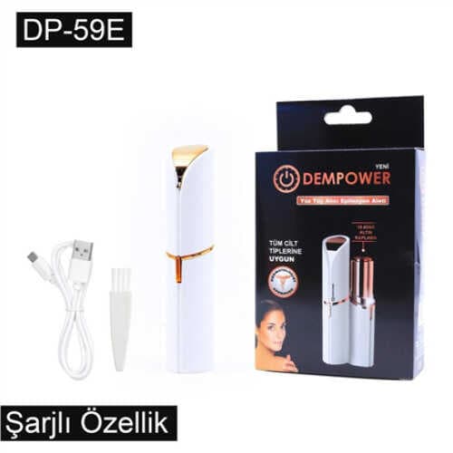 DEMPOWER ŞARJLI YÜZ TÜY ALICI EPİLASYON ALETİ FLAWLES  KISA