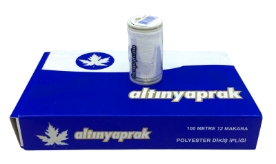 12 PARÇA  BEYAZ 100 MT DİKİŞ İPLİK (5430)