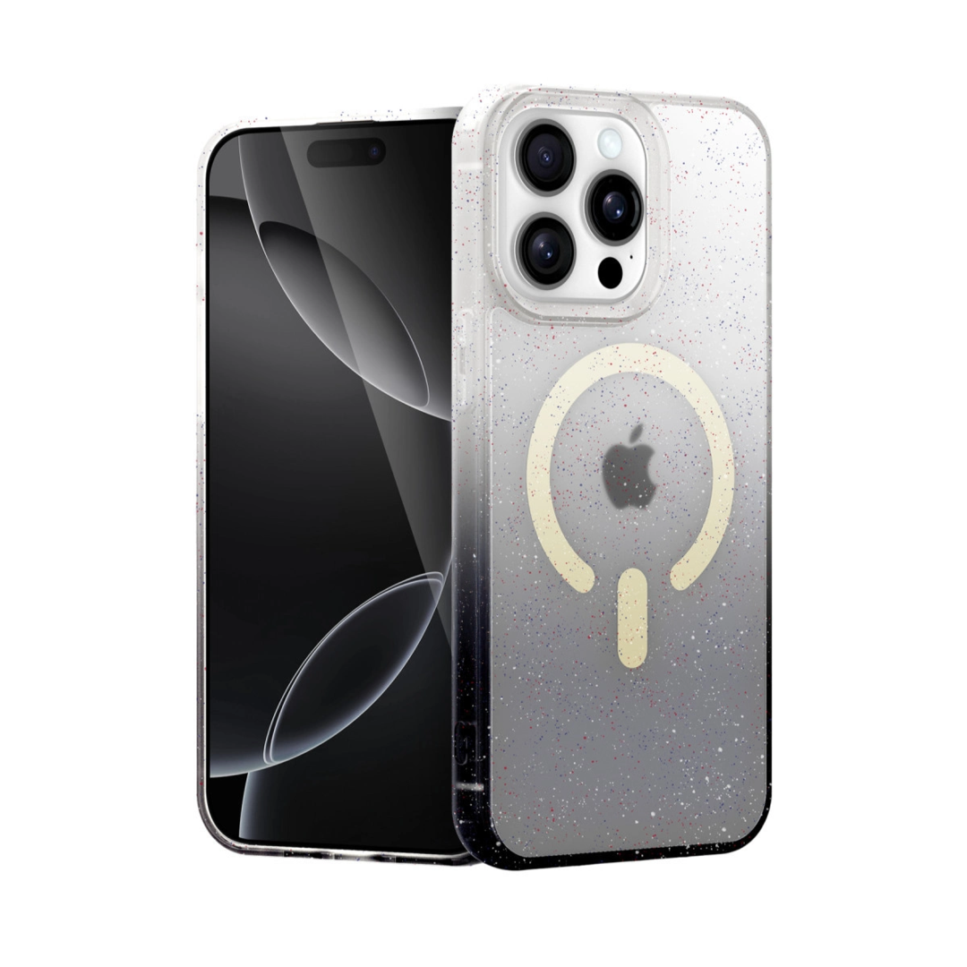 Apple İphone 15 Pro Max Pummel Shiny Magsafe Kapak - Siyah