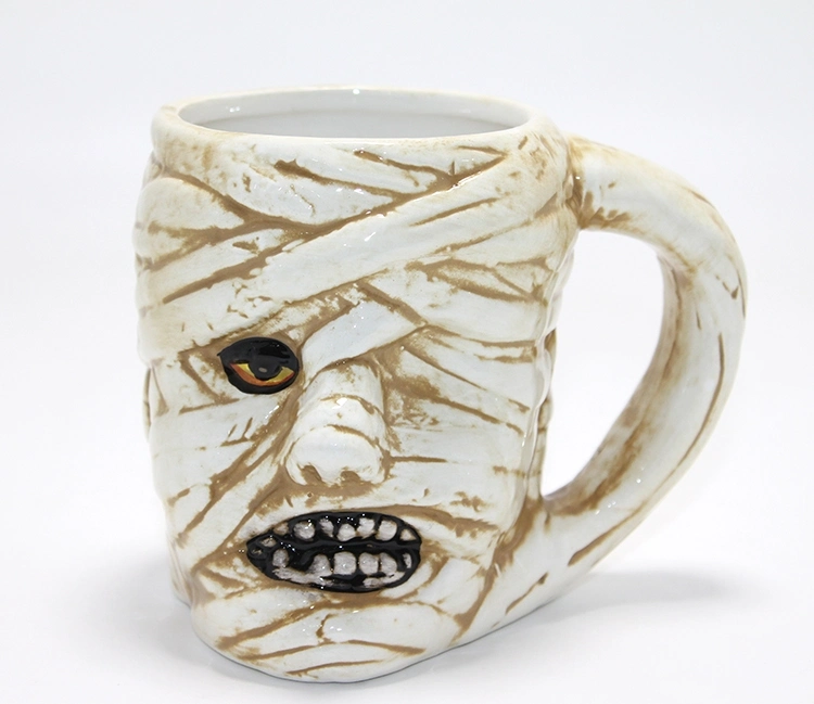 Antik Mısır Mumi (mummy) Figürlü 3d Kabartmalı Kupa Bardak Alk4897