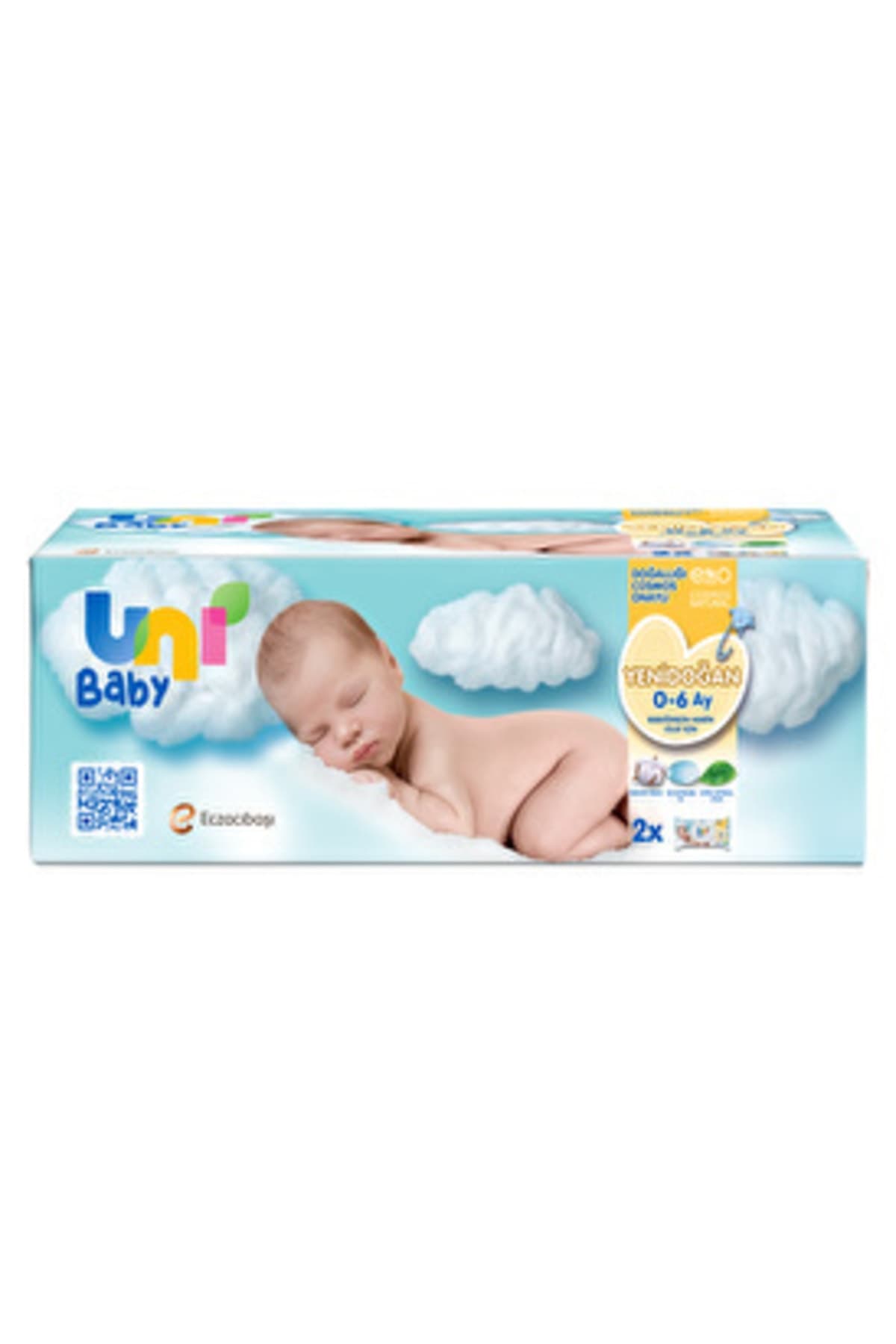 Uni Baby Yenidoğan Islak Mendil 2x40