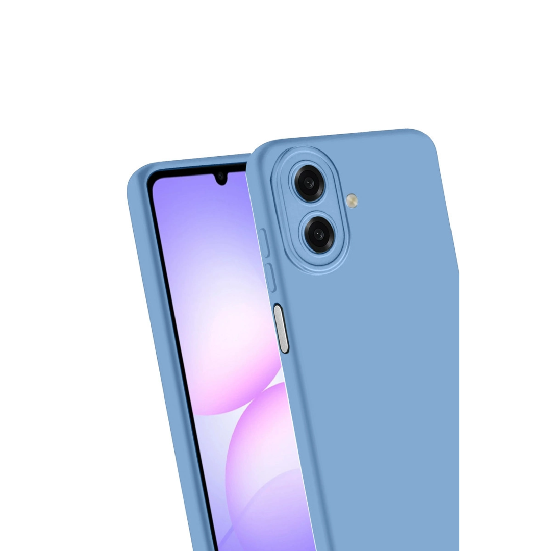 Samsung Galaxy A07 4g Nano İçi Kadife Silikon - Mavi