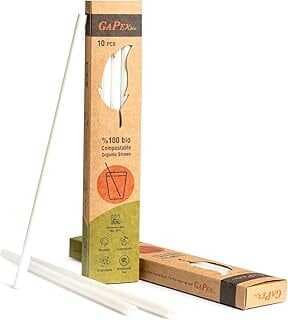 Gapex Bio aturel (%100 bitki bazlı), Tekrar Kullaılabilir, Kompostlaabilir, Biyoçözüür (doğada çözüebilir) Pipet (10, aturel)