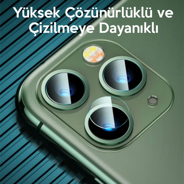 Baseus iPhone 11 Pro 11 Pro Max Tempered Kamera Lens Koruma Camı 2Set-(5775)