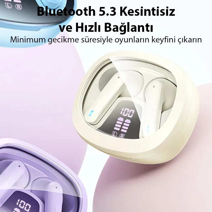 HOCO EQ6 Göstergeli TWS Bluetooth 5.3 Kablosuz Stereo Kulakiçi Kulaklık-(5775)
