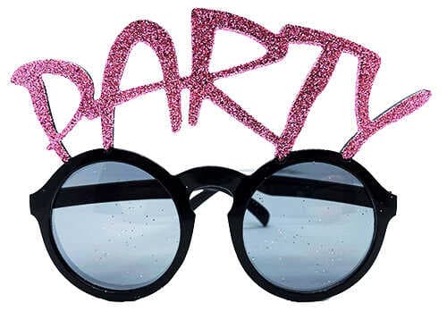Nessiworld Nessi World Party Yazılı Simli Pembe Renk Parti Gözlüğü 15x7 cm