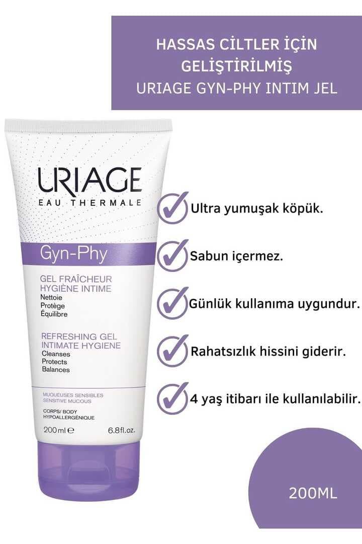 Uriage Gyn Phy Refreshing Gel Hassas Ciltlere Özgü Geliştirilen Hassas Formlu Intim Jel 200ml 05268