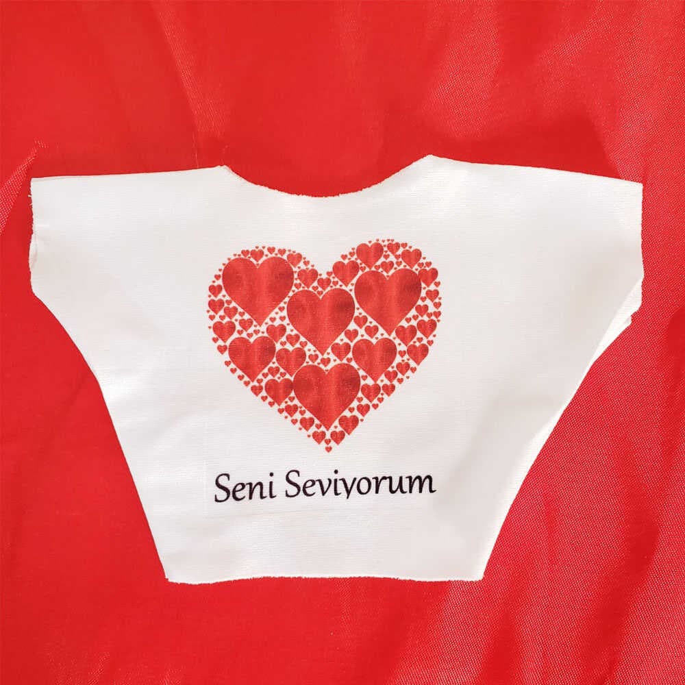 Seni Seviyorum Baskılı Peluş Oyuncak Tişörtü