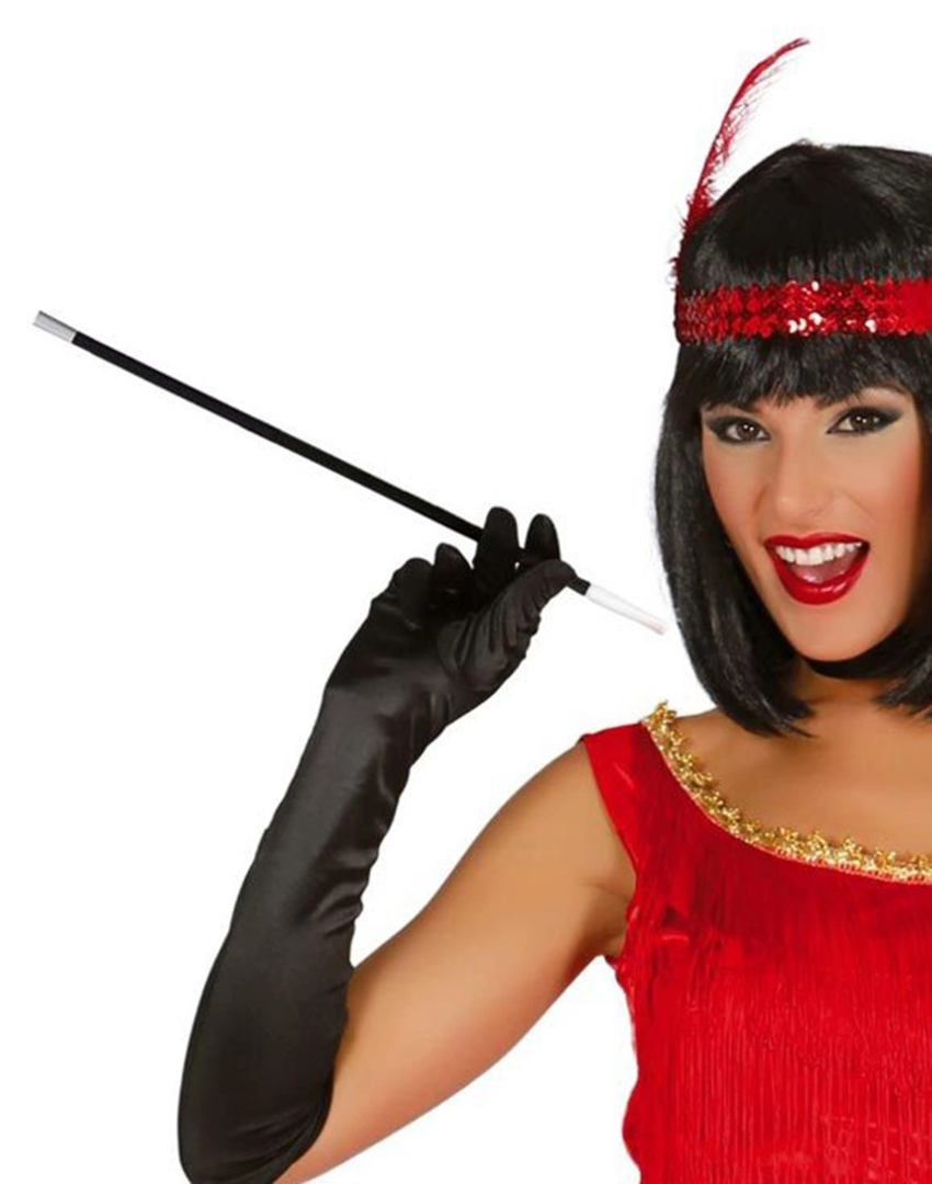 192039ler 199039lar Gatsby Kadın Aksesuar Seti – Kırmızı Charleston Saç Bandı Ve Lık