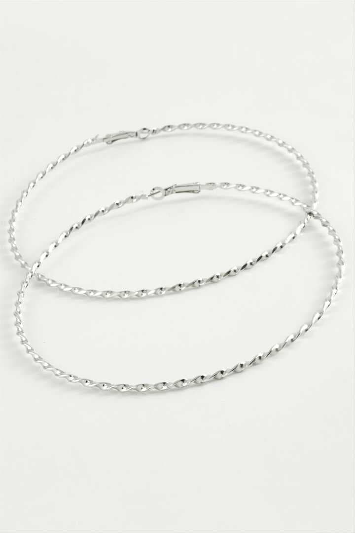 Burgulu Metal Halka Küpe 8-9-10 cm