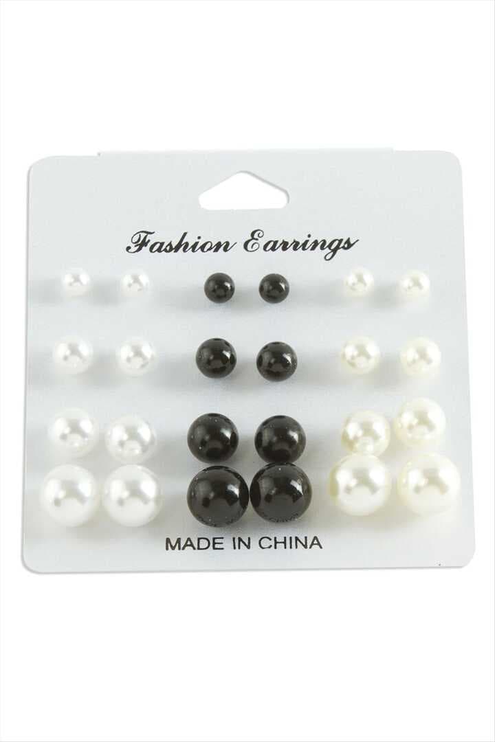 Kartlı İnci Küpe 24 Adet