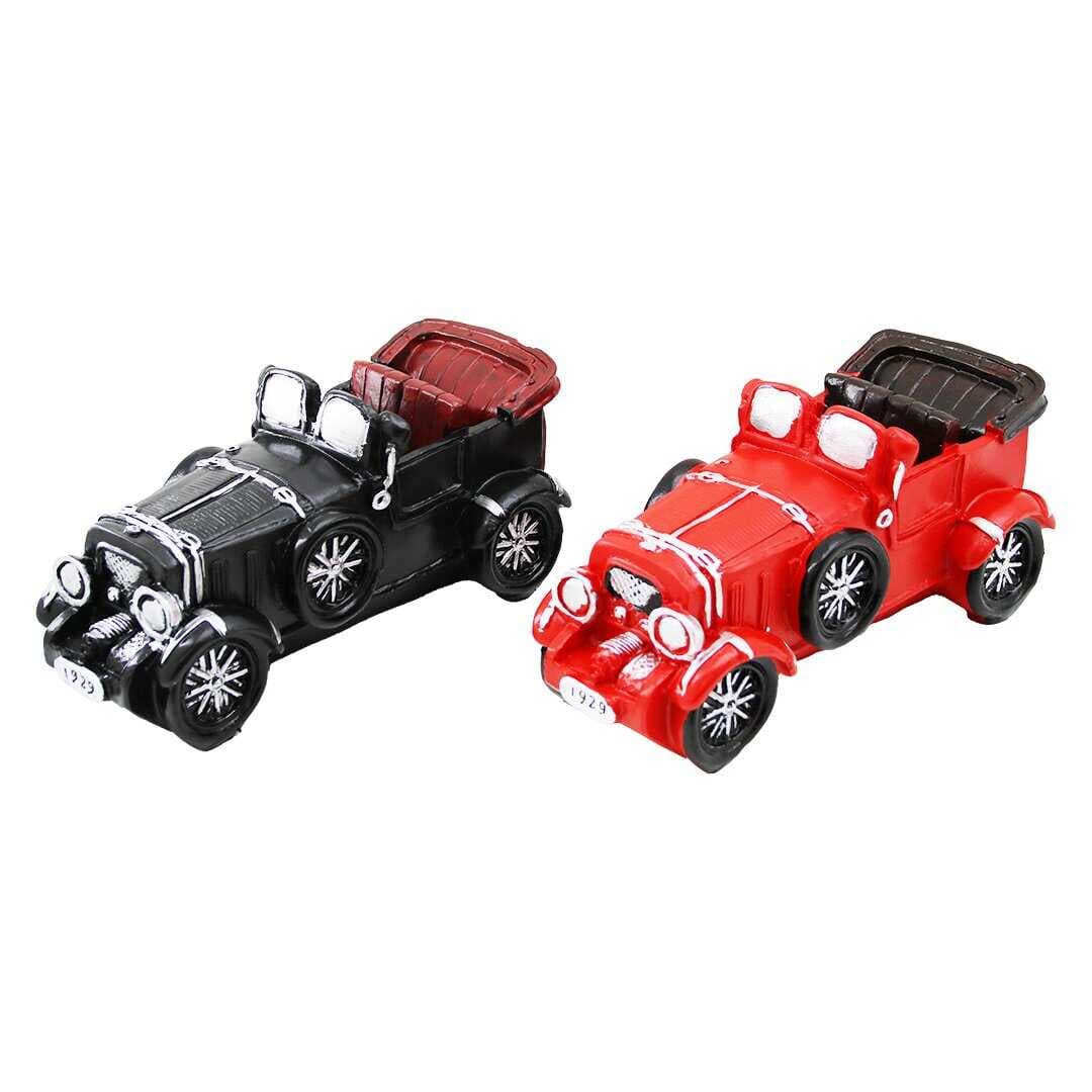 ARABA VİNTAGE DEKORATİF BİBLO - KUMBARA RENKLİ 20.5X7X9CM REÇİNE (5430)