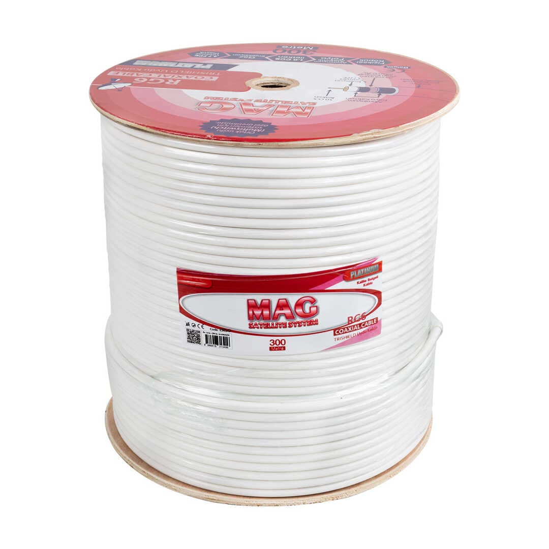 MAG PLATINUM RG6/U4 TRISHIELD 64 TEL ANTEN KABLOSU (300 METRE) (4767)