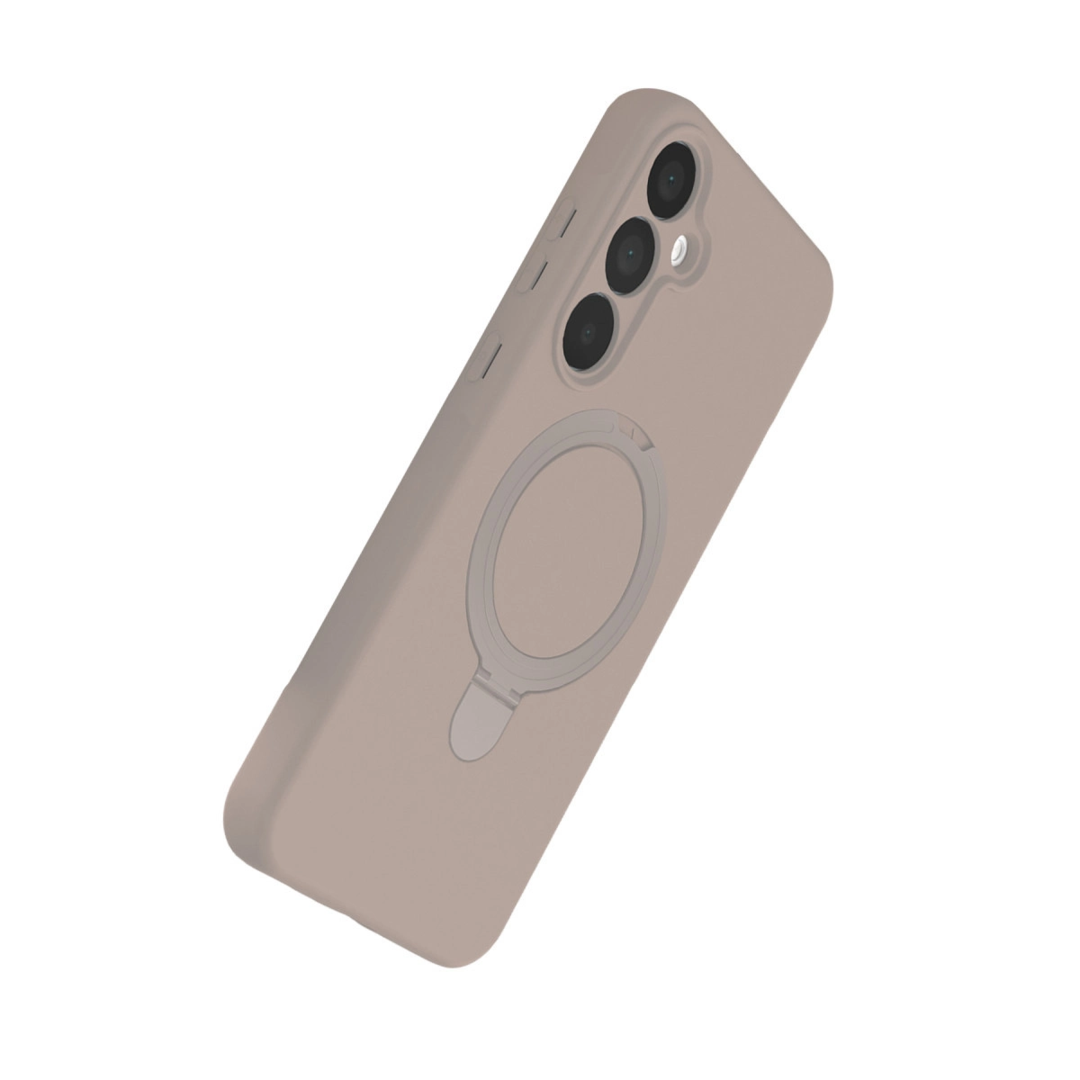 Samsung Galaxy A55 5g Regal Magsafe Standlı Kapak - Çöl Titanyum