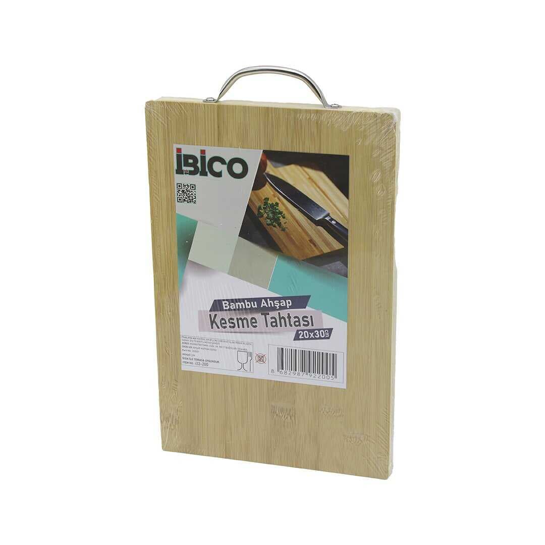 20X30 X 1.7CM LUX AHŞAP BAMBU KESİM PANOSU - KESME TAHTASI METAL KULPLU (5430)