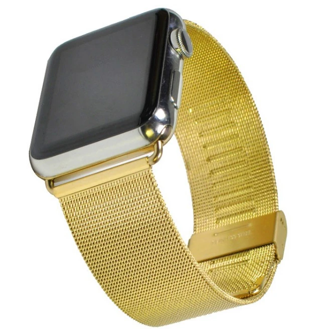 Ally Apple Watch 7-8 41mm 6-5-4 40mm Kayış Kordon Milano Metal Klasik Kopça 3-2-1 38mm-(5775)