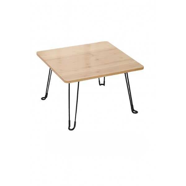 Bambu Metal Ayaklı Katlanabilir Kare Masa