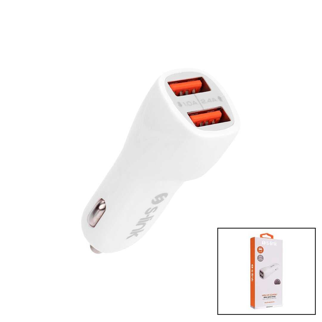 S-LİNK IP-805 DUAL USB  2XUSB  OTO - ARAÇ ÇAKMAKLIK ŞARJ BAŞLIK  2.4 A (5430)