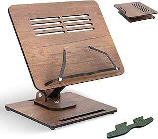 Vigo Wood - DYKOS Yükseklik Ayarlaabilir Katlaabilir 360º Döebile Kitap Okuma ve Laptop Stadı