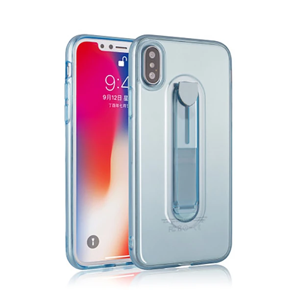 İphone X Xs Selfie Yüzüklü Şeffaf Silikon Kılıf-(5775)