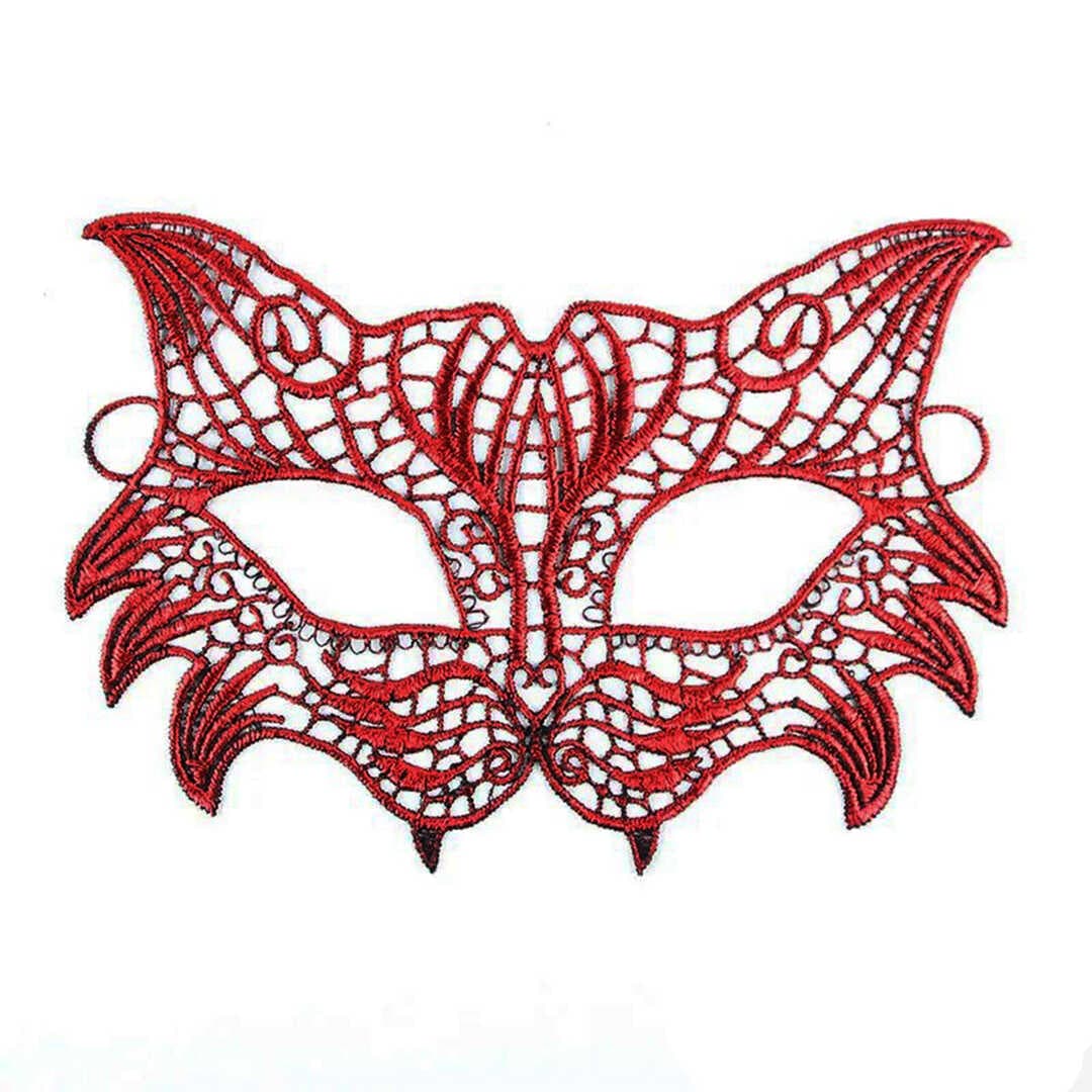 Kırmızı Dantel Masquerade Maskesi 8 No (5430)