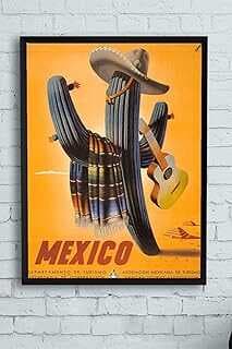 (12203) Meksika Vitage Mazara Çerçeveli Tablo 2 (50x70cm)