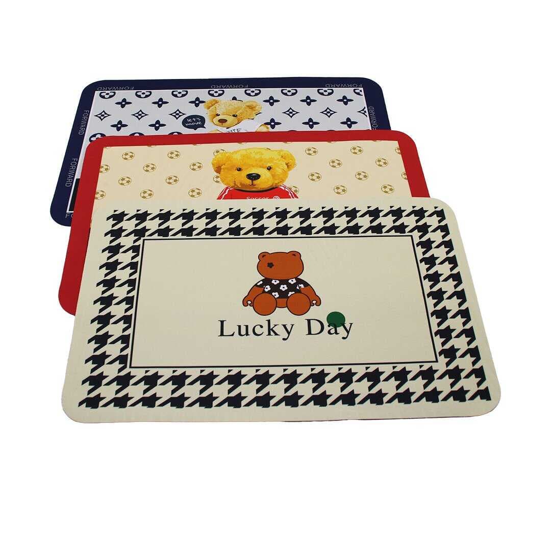 DİKDÖRTGEN SU EMİCİ - SİHİRLİ BANYO PASPASI RENKLİ DESENLİ - RESİMLİ ELASTİK  57 X 37.5CM (5430)