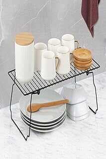 Sas Haus Mutfak Masası Tezgah Üstü Dolap Içi Portatif Katlaabilir Raf Düzeleyici As-802 Siyah