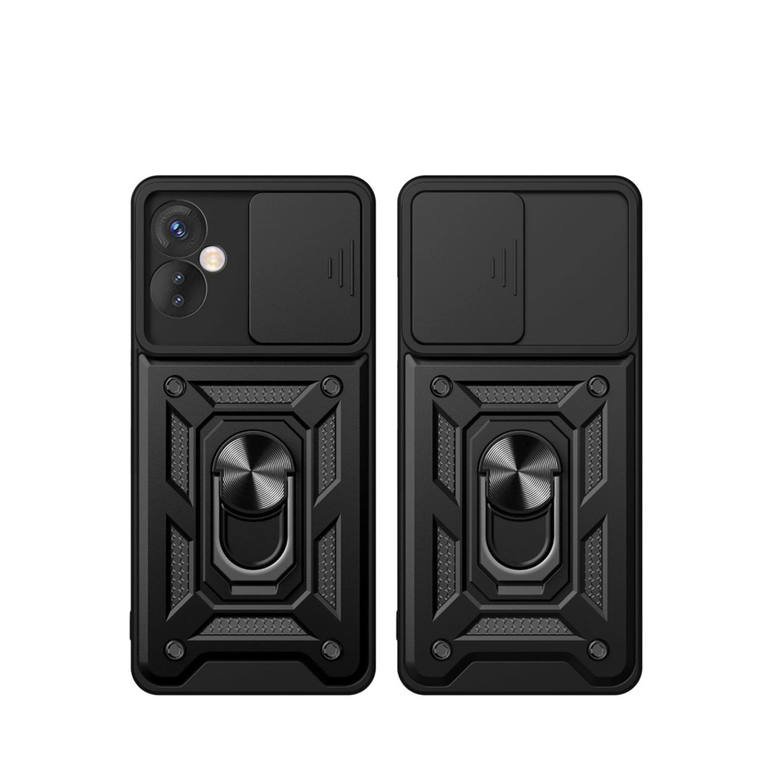 İnfinix Hot 30 4g Kılıf Pars Lens Yüzüklü Silikon - Yeşil