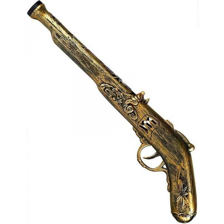 Eskitilmiş Desenli Plastik Oyuncak Korsan Tabancası 40 cm (5430)