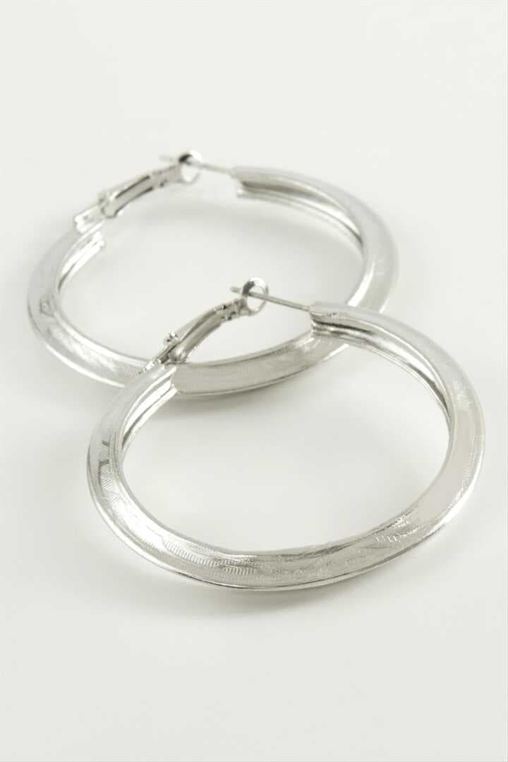 Salkım Desenli Halka Küpe 6 cm