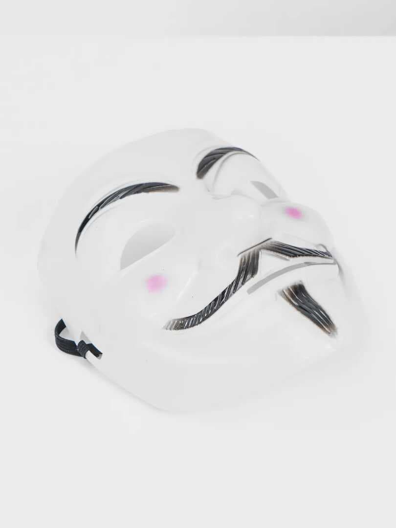 Nessiworld Beyaz Renk Pembe Yanaklı İthal V For Vendetta Maskesi