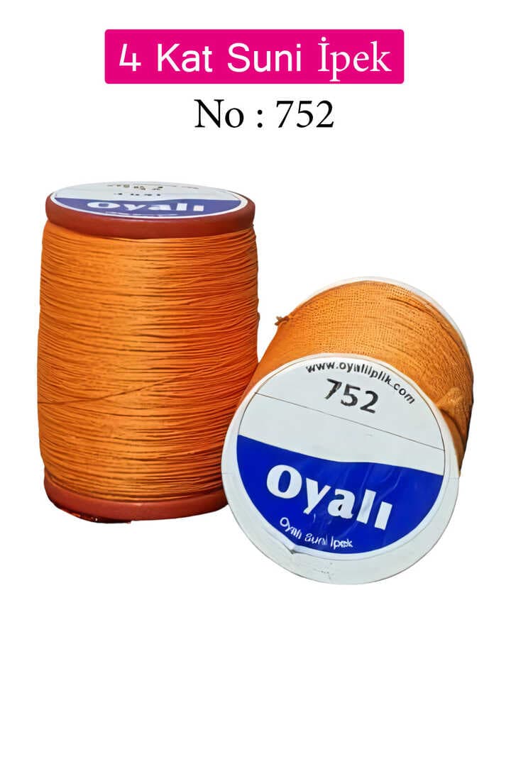 Oyalı 4 Kat Suni İpek İplik İğne Oyası Boncuk İpi Tığ Oyası No:752