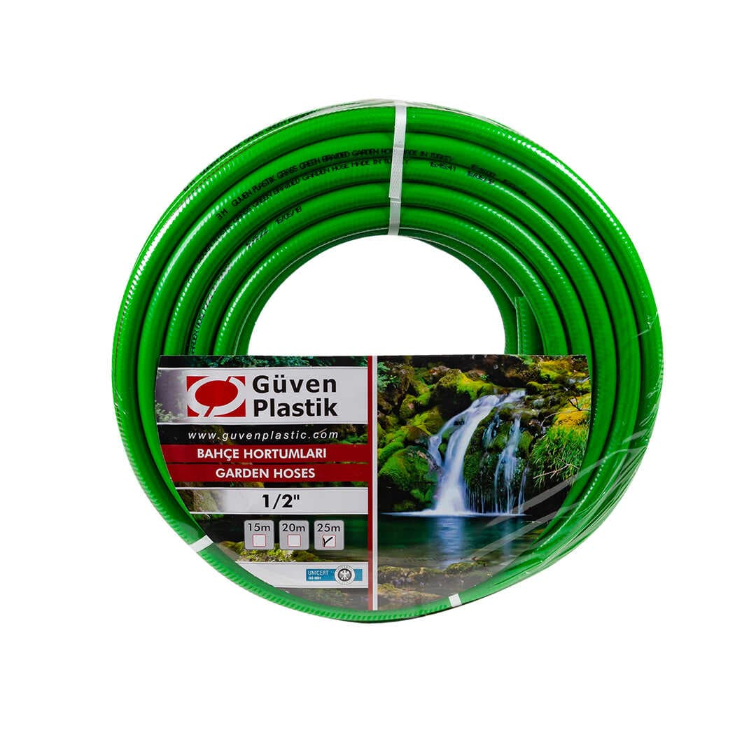 GÜVEN PLASTİK 1/2" ÇİM ÖRGÜLÜ BAHÇE HORTUMU (25 METRE)