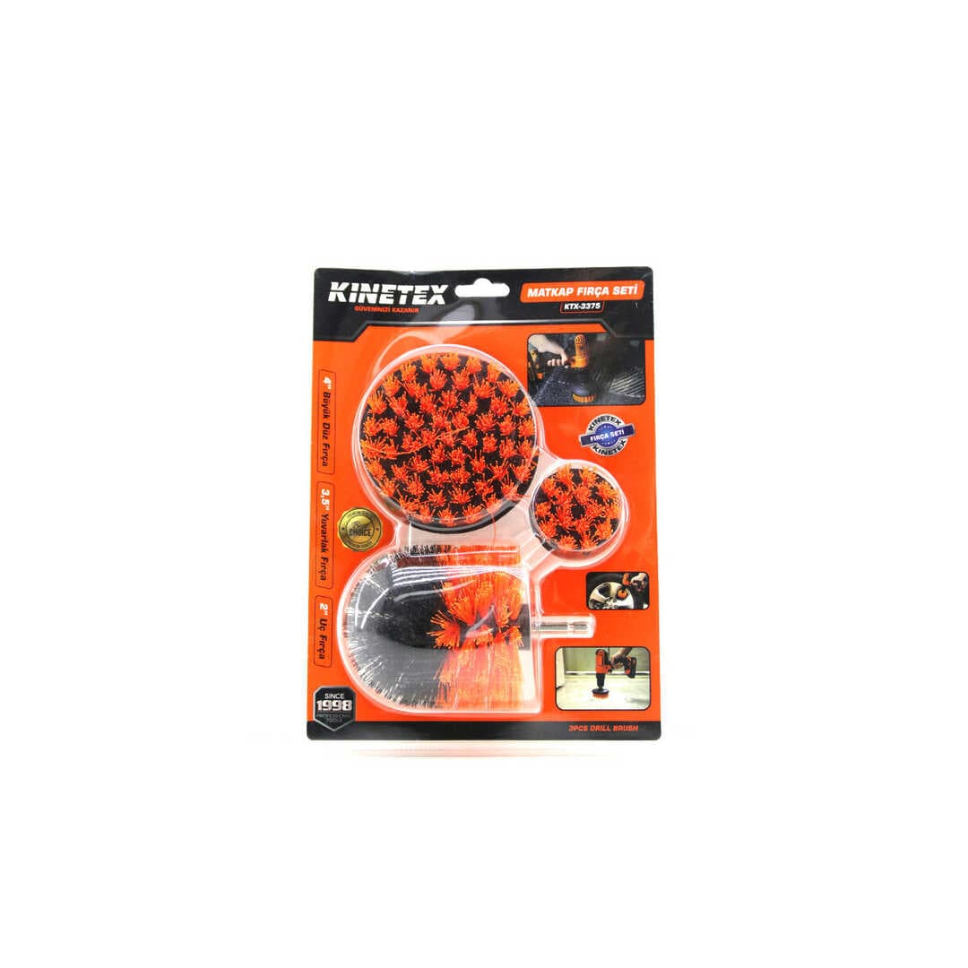 3PCS SET MATKAP FIRÇASI 1/4 INC - 6.3MM BÜYÜK DÜZ= 4 INC YUVARLAK= 3.5 INC UÇ FIRÇA= 2 INC KTX-3375 (5430)