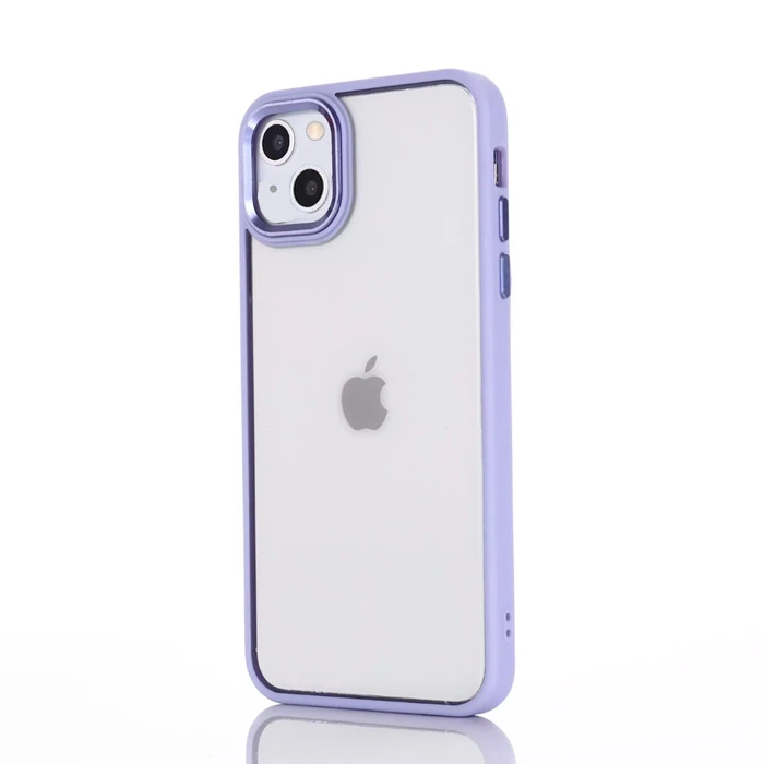 Ally iPhone 13 6.1inç Kılıf Parlak Renkli Çerçeveli Ultra Lüx TPU Silikon Kılıf-(5775)