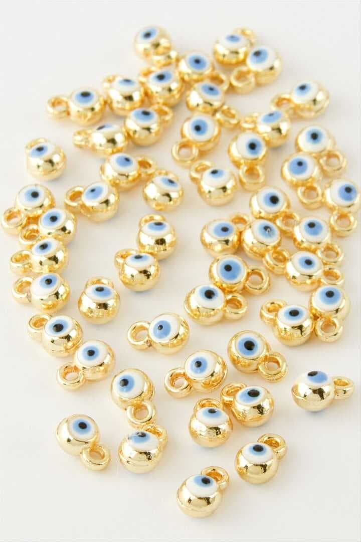 Nazar Tek Kulplu Mineli Bileklik ve Kolye Ucu Aparatı 1 Adet