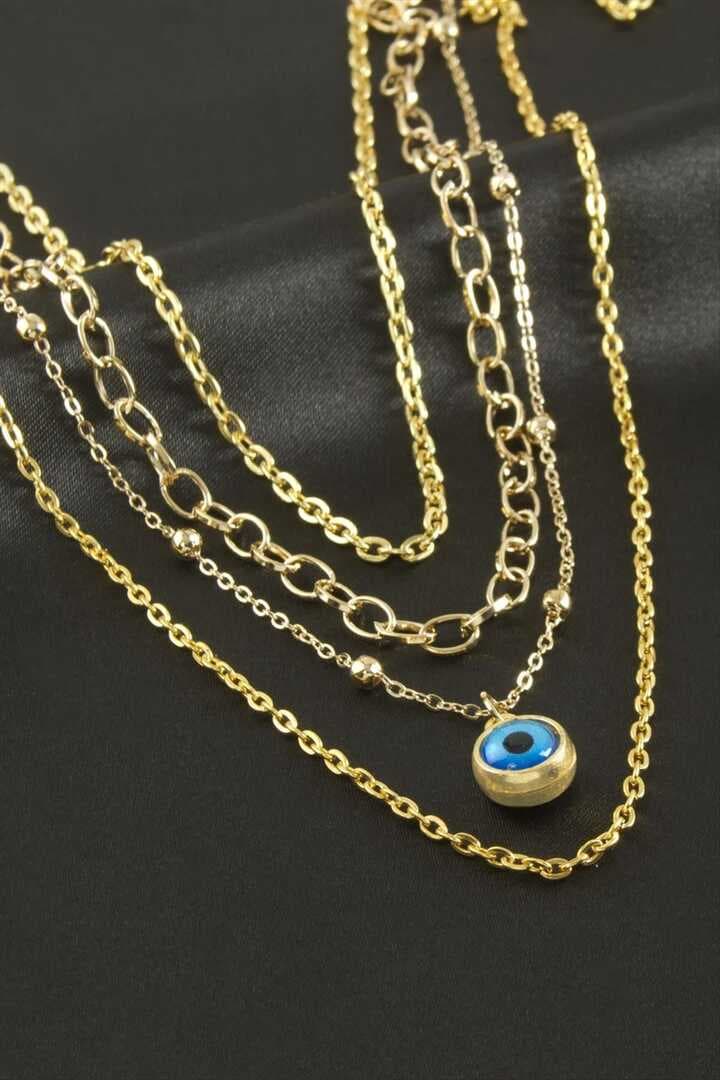 Nazar Boncuk Dörtlü Kolye