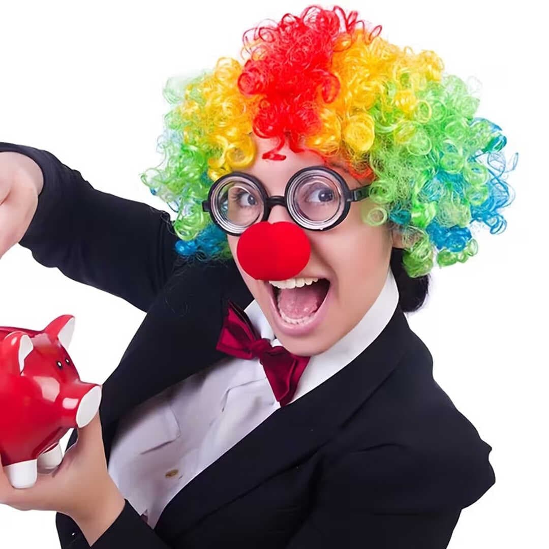Palyaço Kostüm Aksesuar Seti 3’lü – Peruk Burun Gözlük (5430)