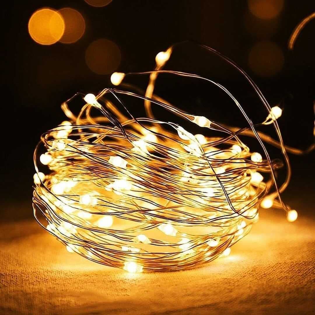 Sarı Peri LED Flaşlı Işık – 3 Metre Dekoratif Oda ve Organizasyon Aydınlatması (5430)