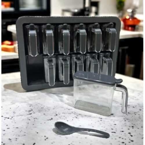 12’li Standlı Kaşıklı Baharatlık Seti
