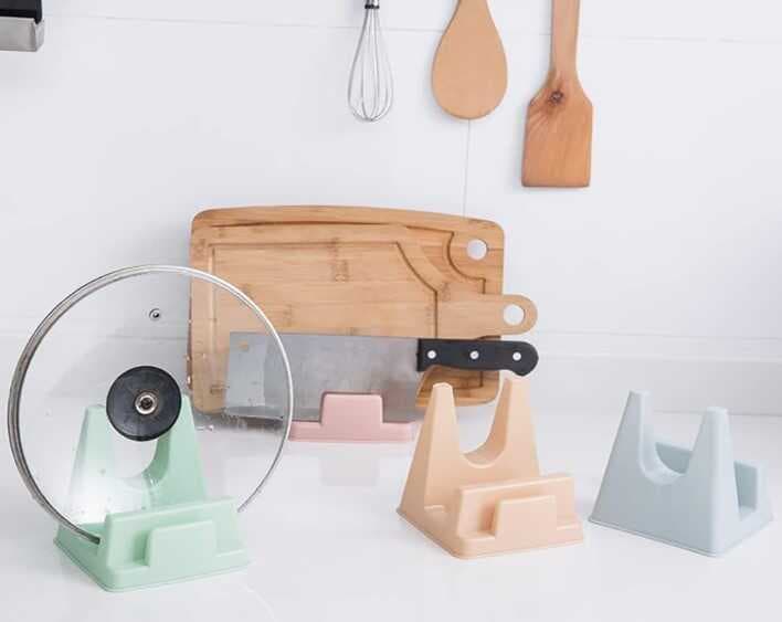 Tencere Kapağı ve Kesme Tahtası Tutucu Mutfak Standı