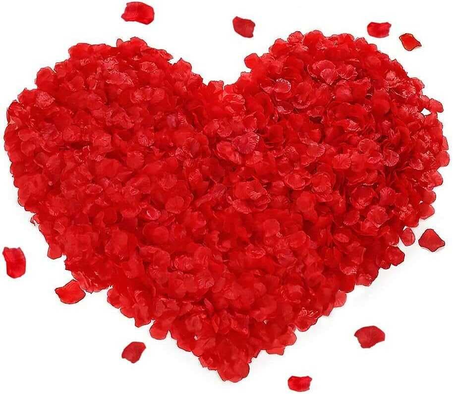 Kırmızı Renk Gül Yaprağı Şekilli Konfeti – 10 Paket 1000 Adet (5430)